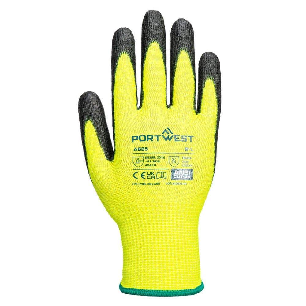 Portwest A625 Vis-Tex Cut Resistant PU Gloves