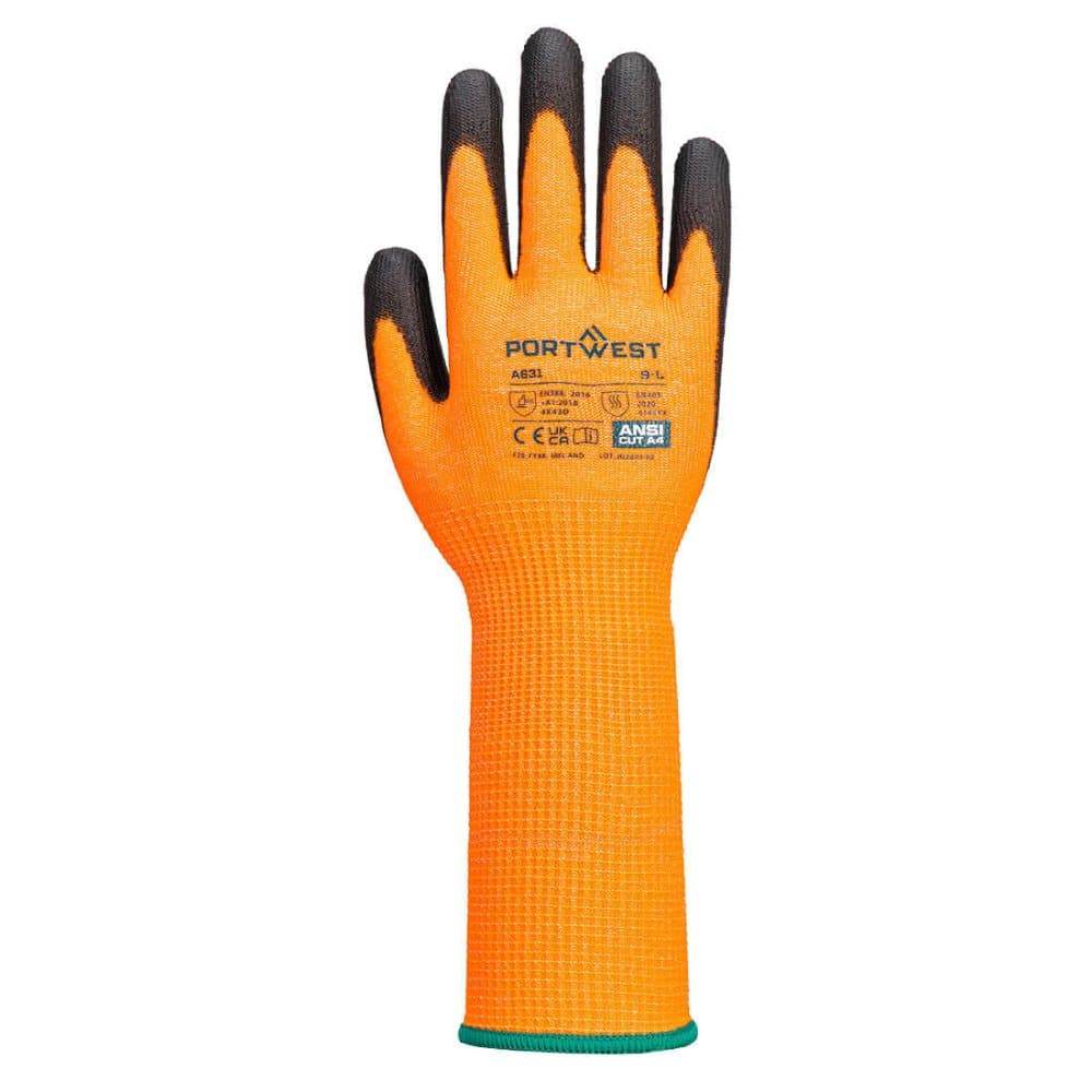 Portwest A631 Vis-Tex Cut Long Cuff Gloves
