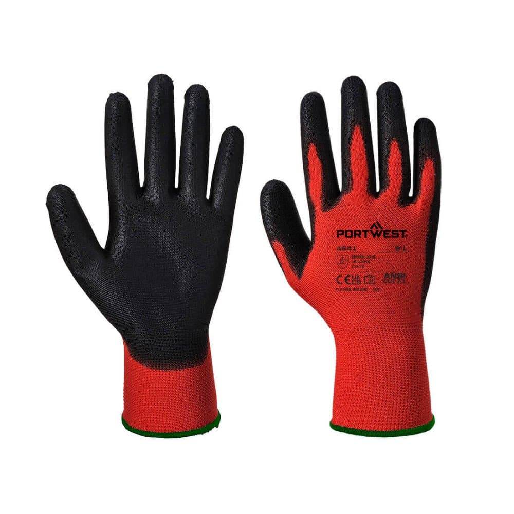Portwest A641 Red PU Gloves