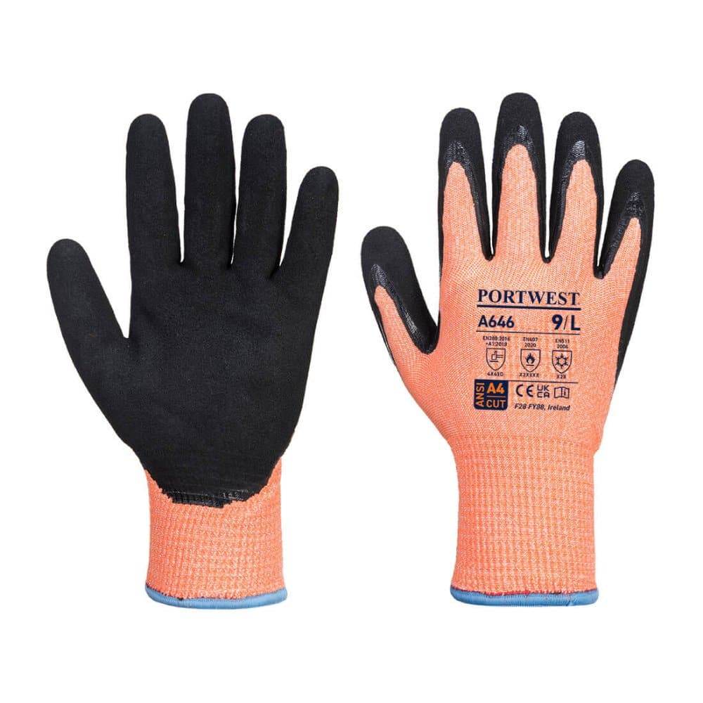 Portwest A646 Vis-Tex Winter HR Cut Nitrile Gloves