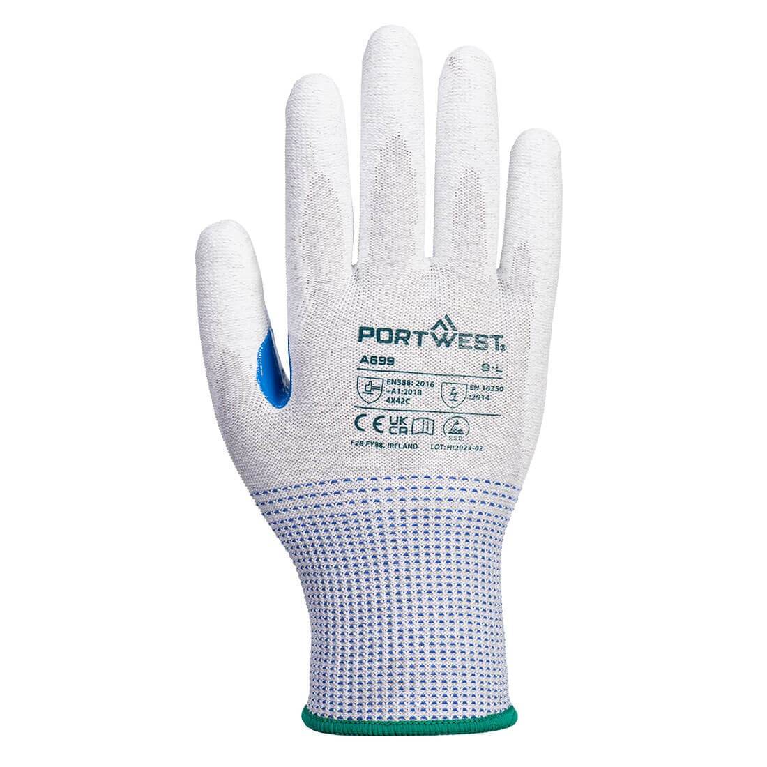 Portwest A699 MR13 ESD PU Palm Gloves (Pk12)