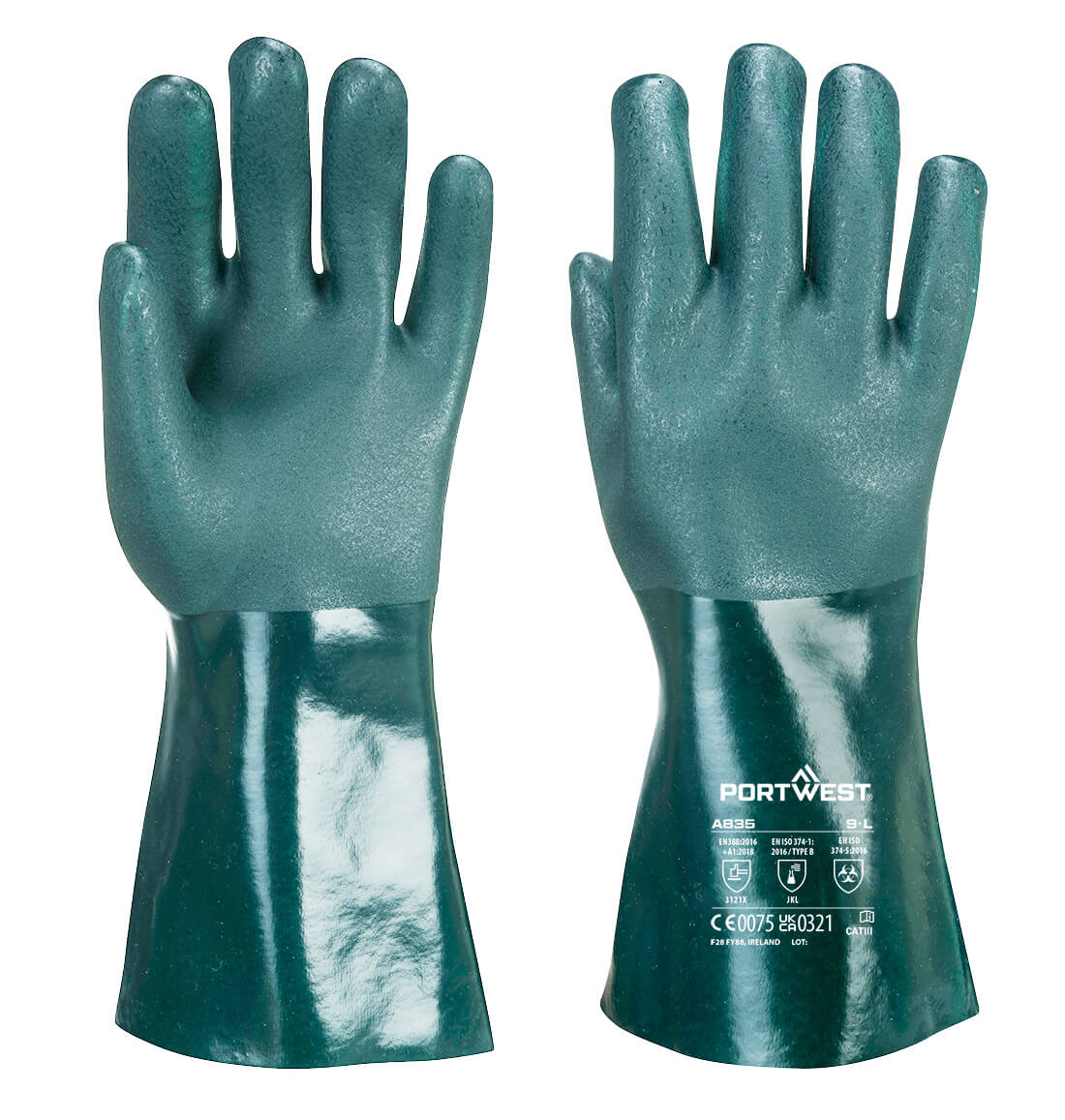 Portwest Chem 350 PVC Double Dipped Gauntlet