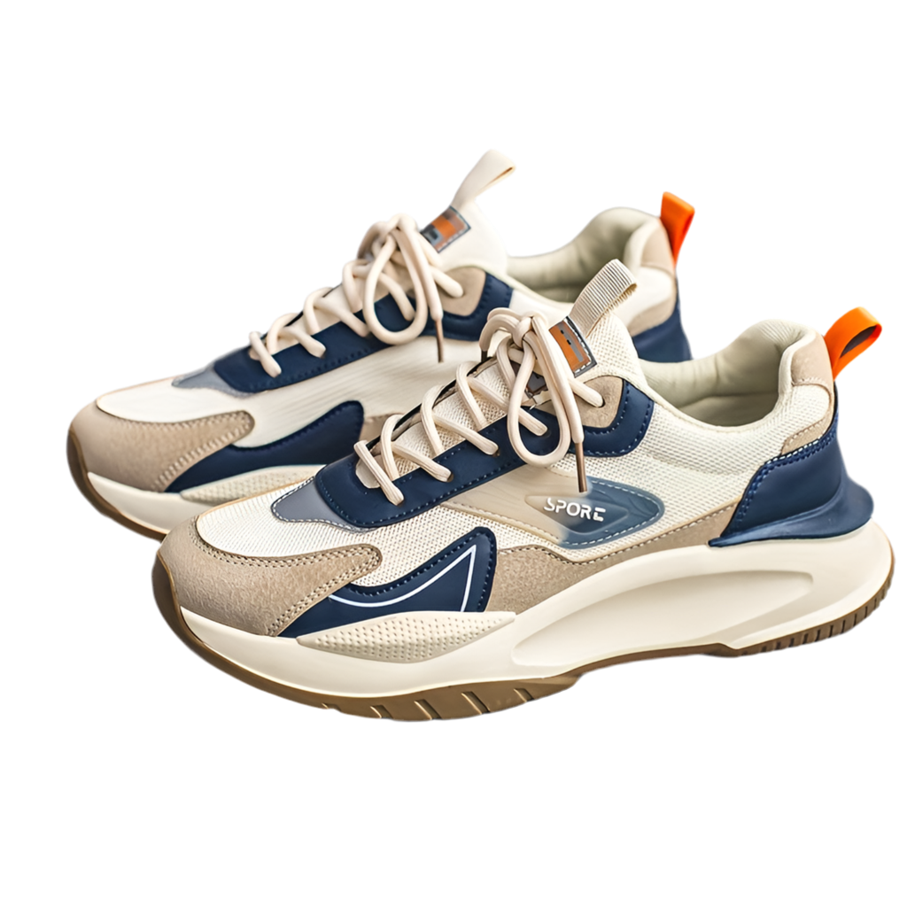 Men's Color Block Chunky Sneakers - Trendy, Comfy, Non-Slip & Durable for Outdoor Activities