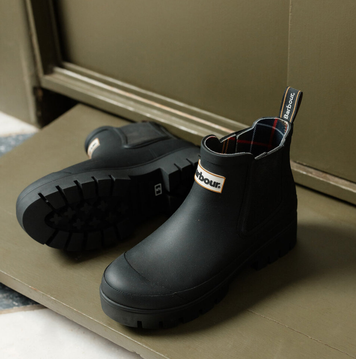 Barbour HALTON Womens Chelsea Wellies Black