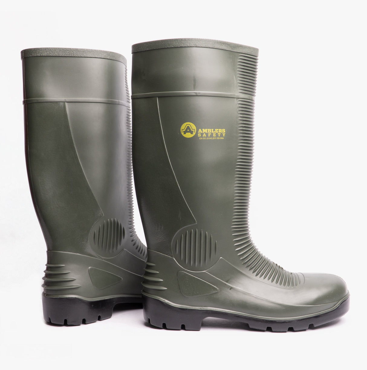 Amblers Safety FS99 Unisex Steel Safety Wellington Boots Green