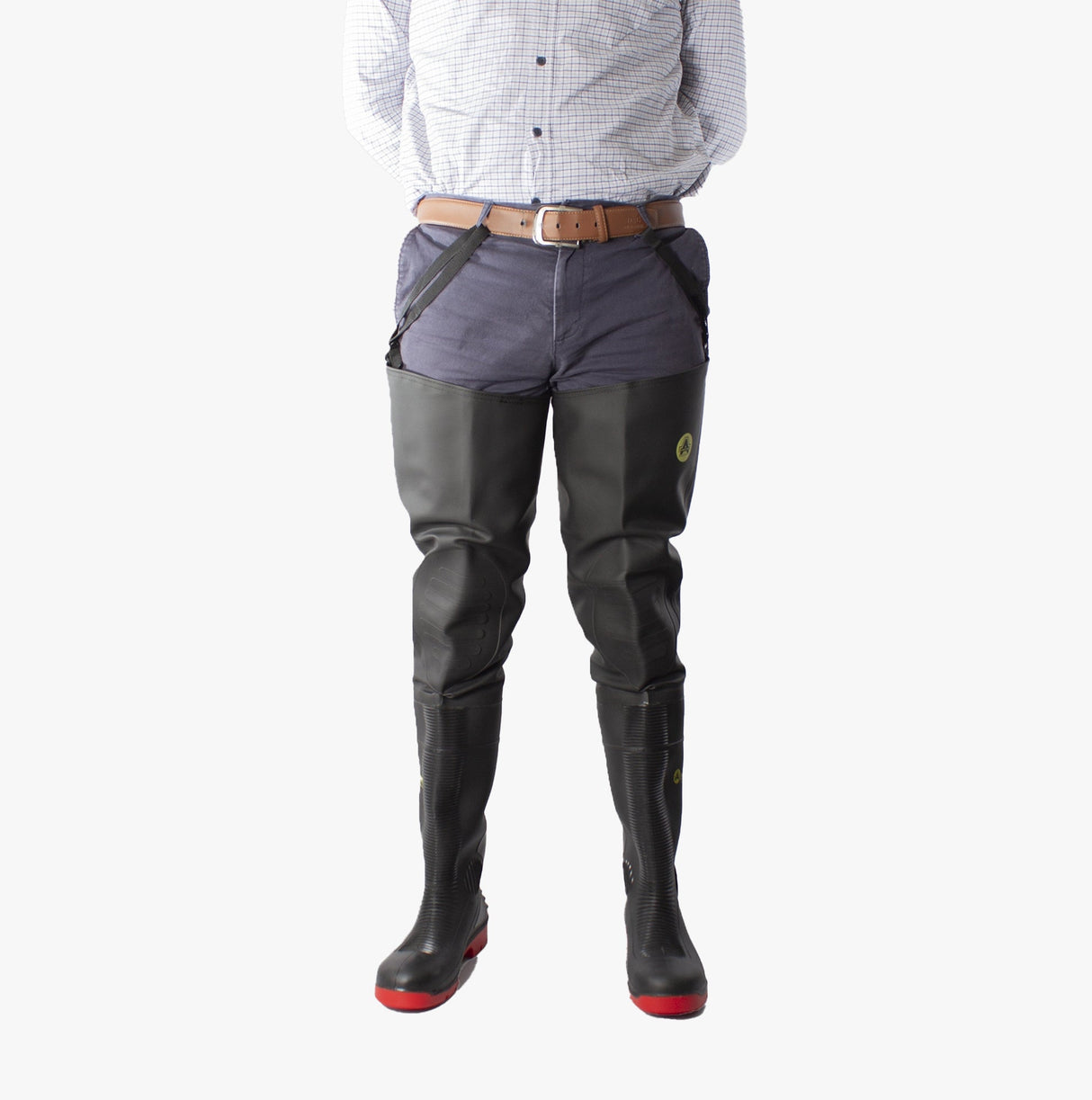 Amblers Safety RHONE Unisex Safety Thigh Waders Black/Red