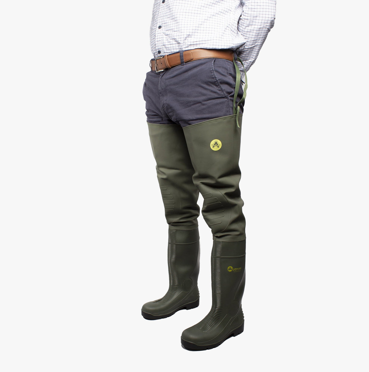 Amblers Safety FORTH Unisex Safety Thigh Waders Green
