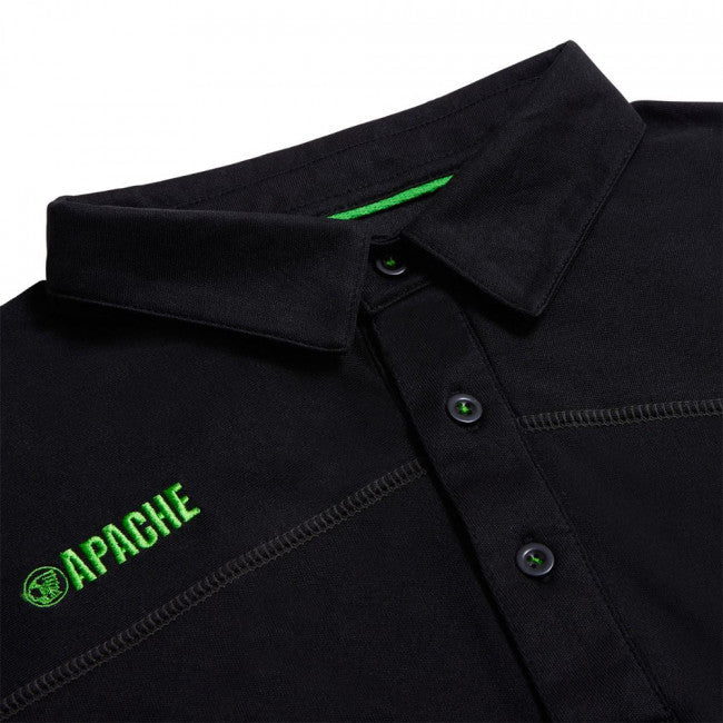 Apache LANGLEY Mens Polo Shirt Black Grey