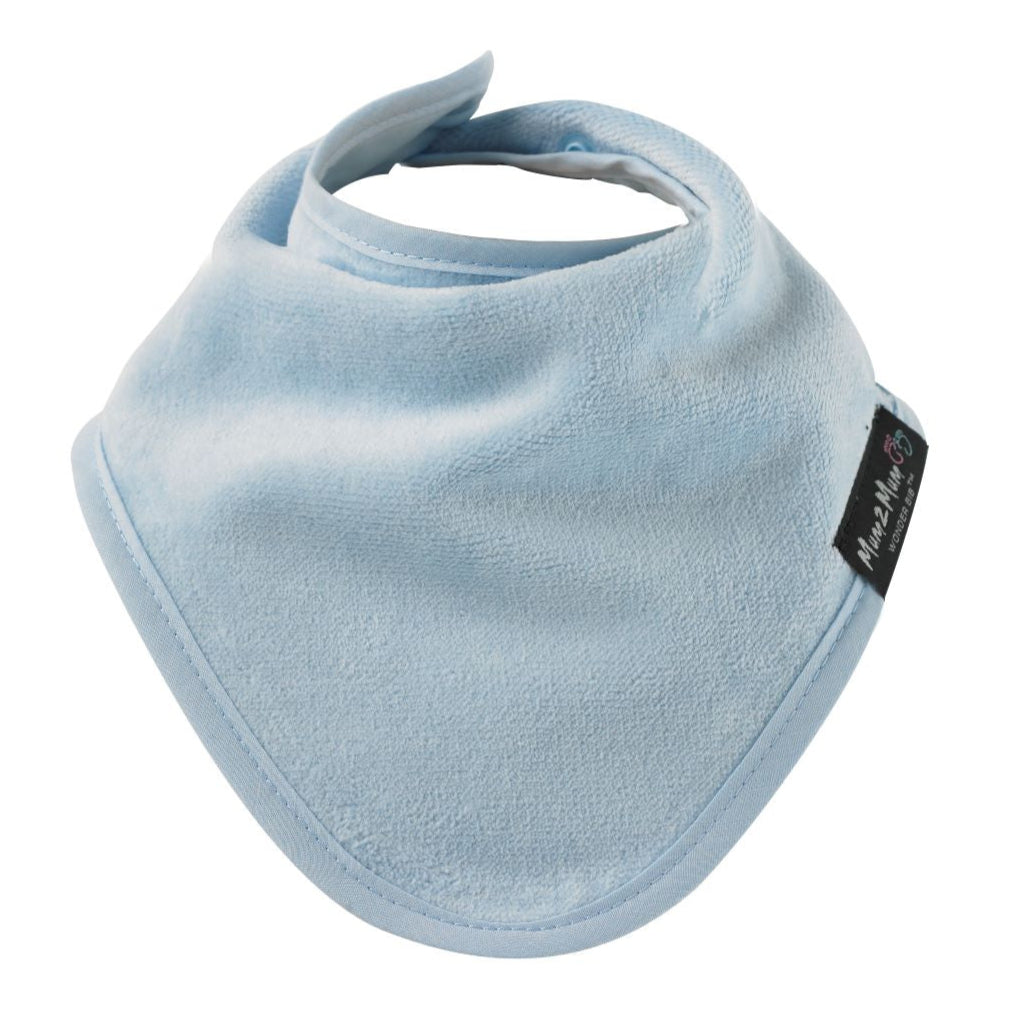 3 PACK - Mum 2 Mum Bandana Style Baby Bibs - Navy / Baby Blue / Teal