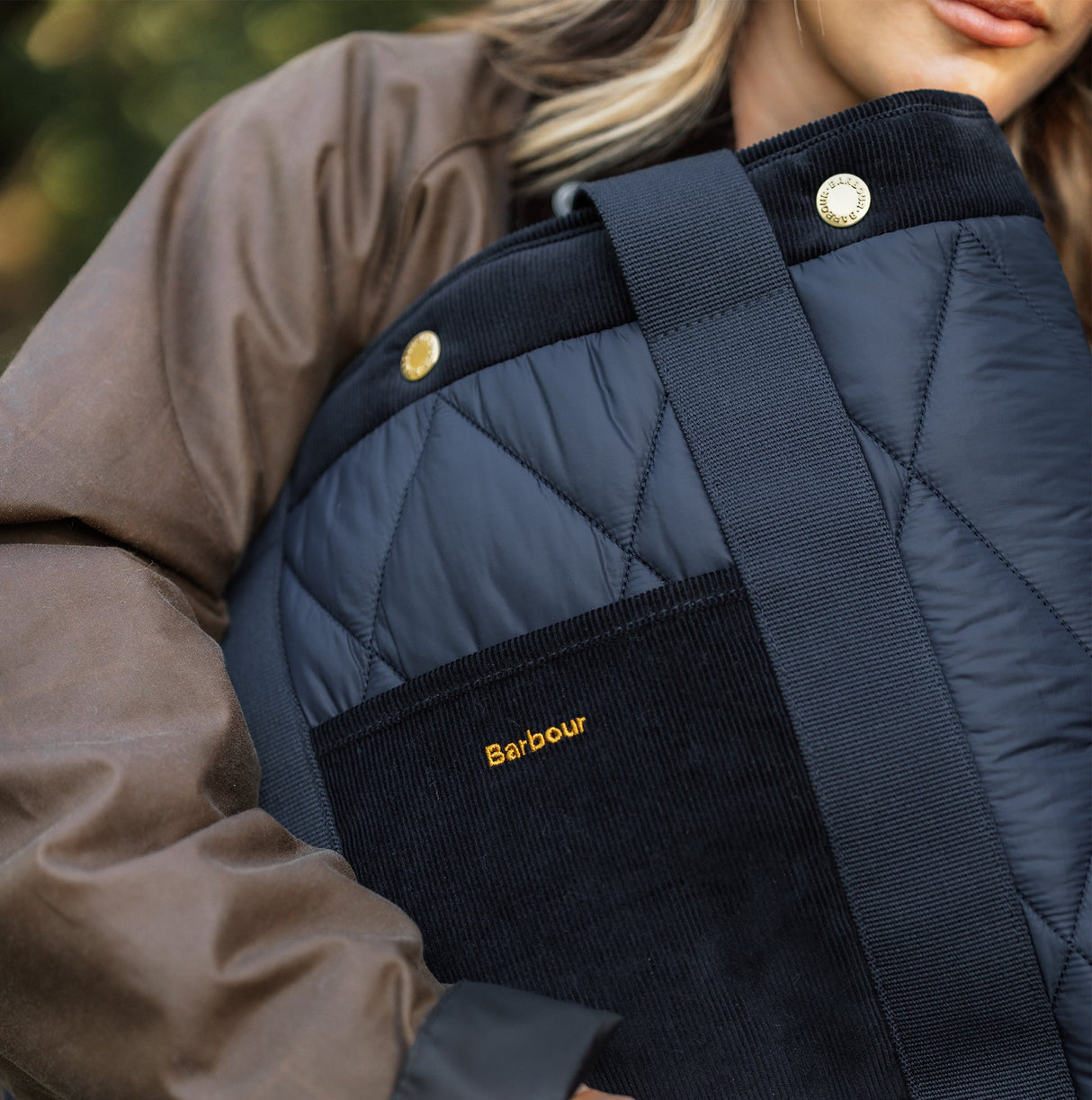 Barbour HEALY Tote Bag Womens Tote Bag Navy