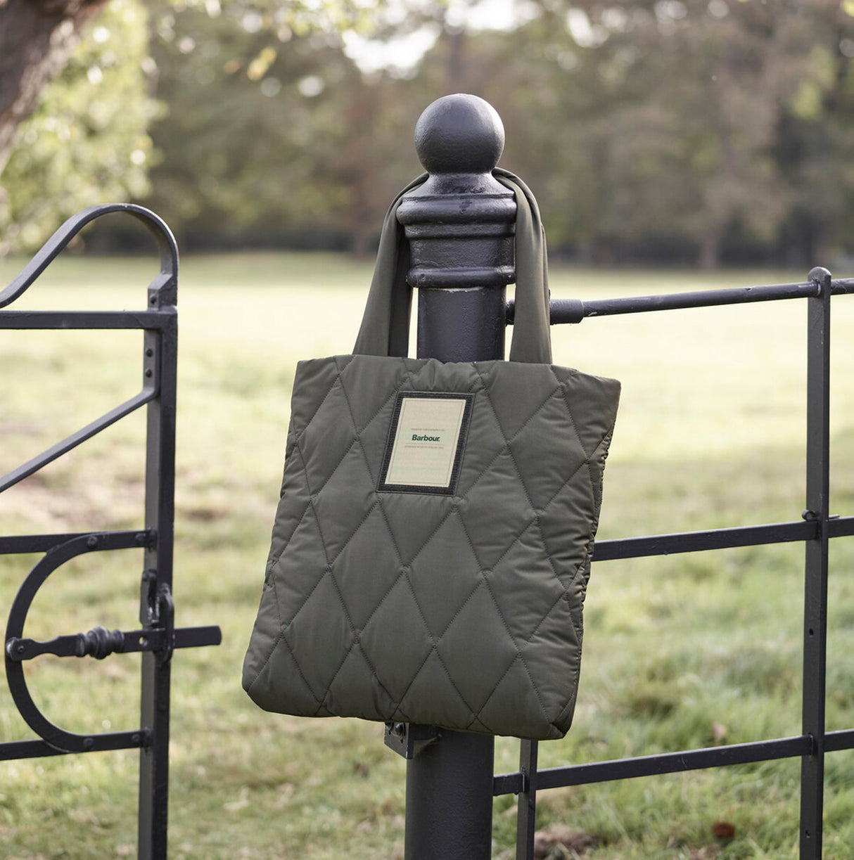 Barbour MARIAH QUILTED Womens Tote Bag Olive