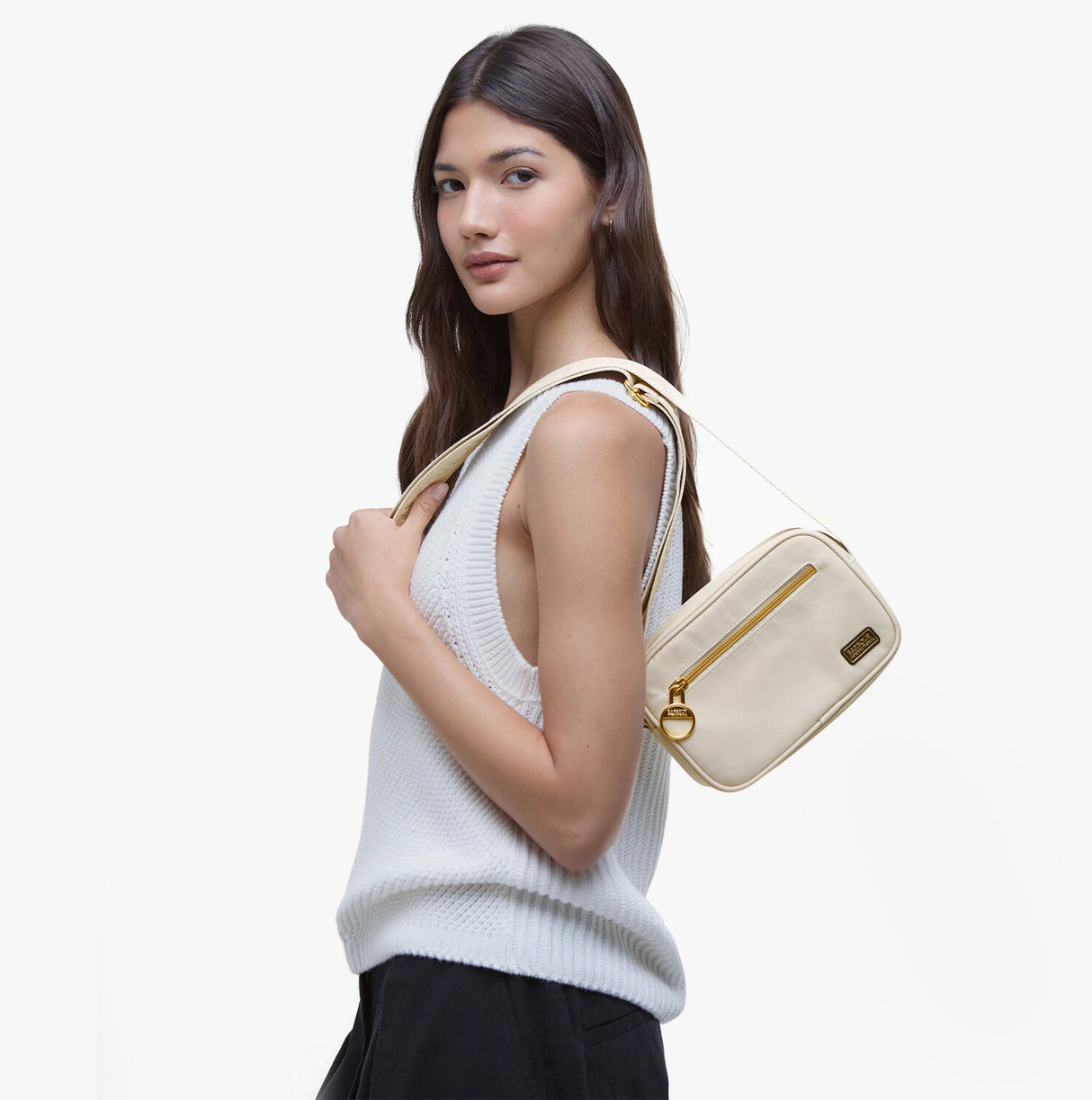 Barbour B.INTL MICRO QUALIFY Womens Crossbody Bag Light Pearl