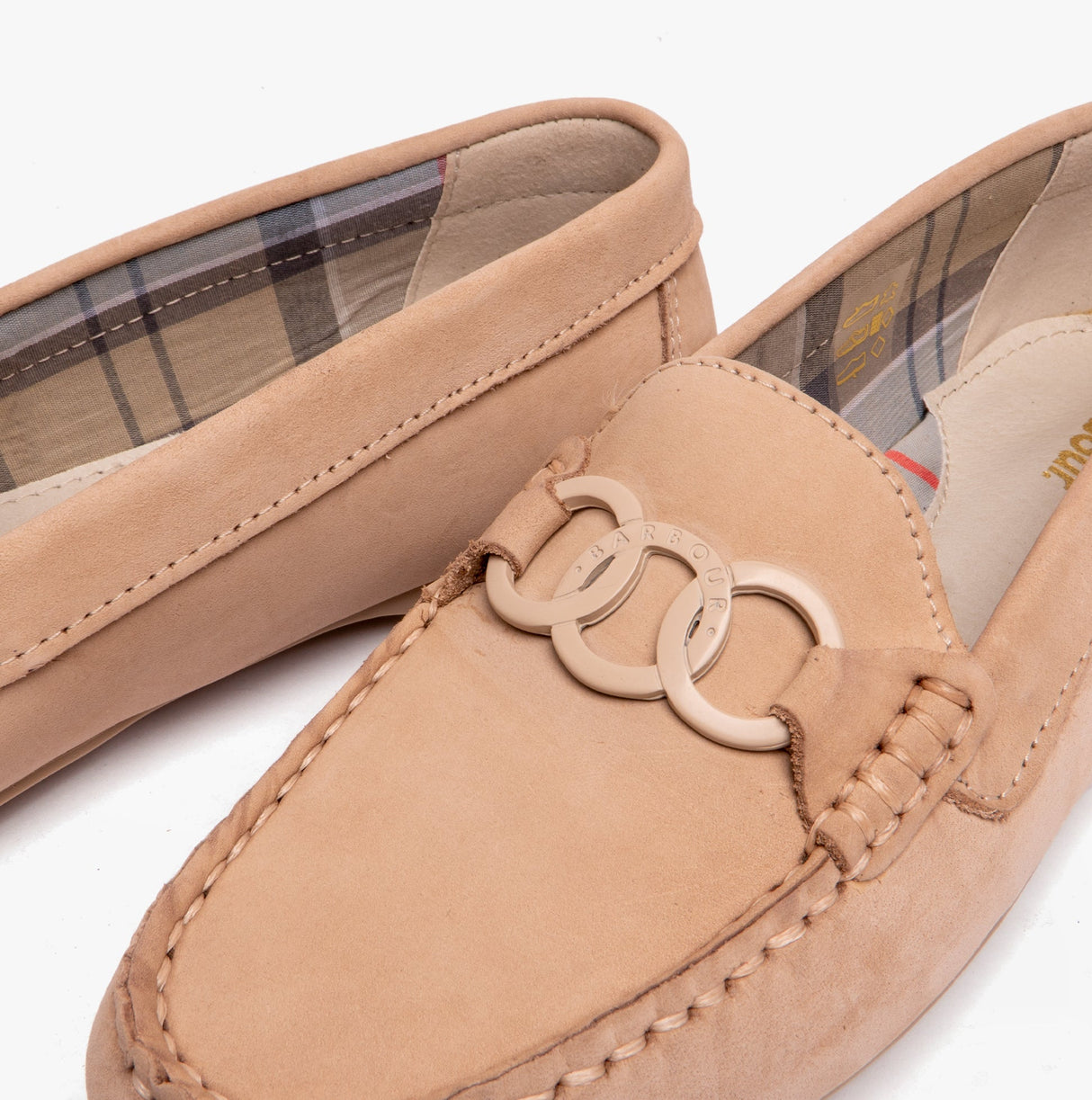 Barbour ASTRID Womens Buckle Loafers Beige