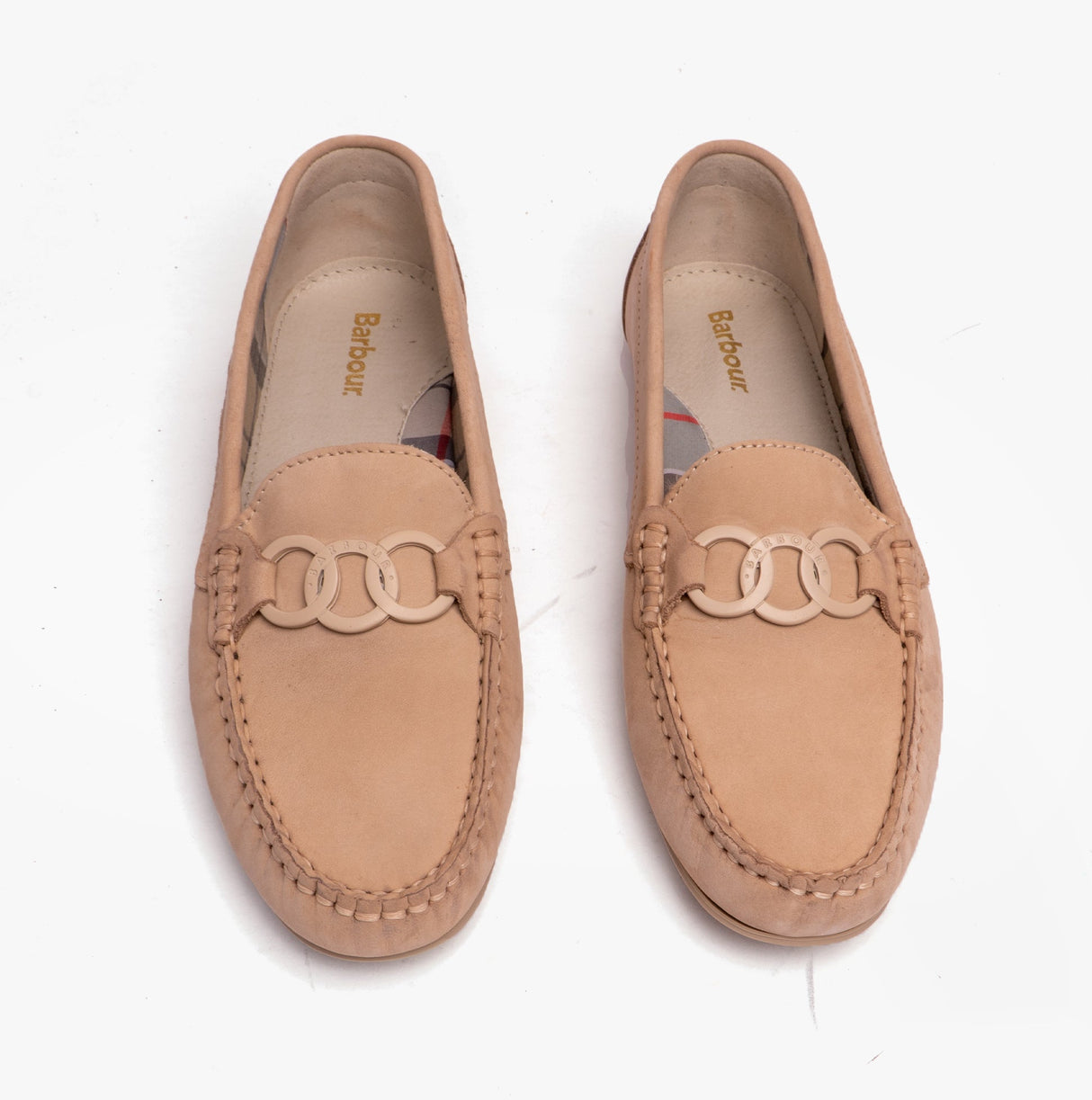 Barbour ASTRID Womens Buckle Loafers Beige