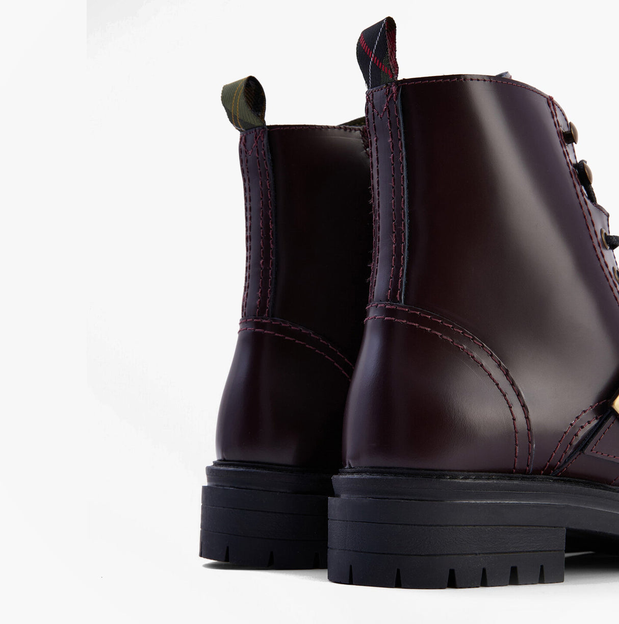 Barbour OUSEBURNE Womens Lace Up Boots Cherry Glace