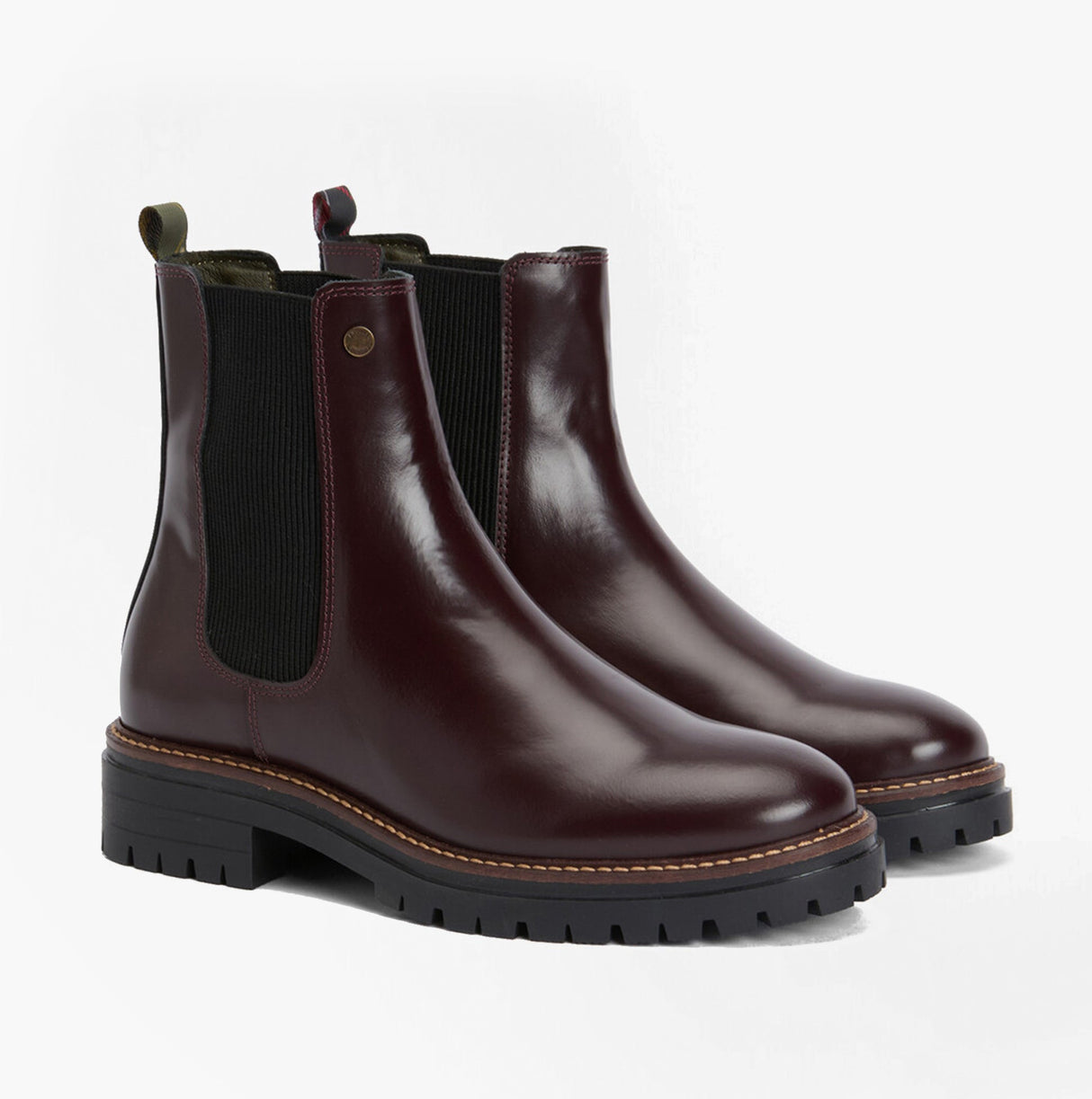 Barbour MARLA Womens Chelsea Boots Cherry Glace