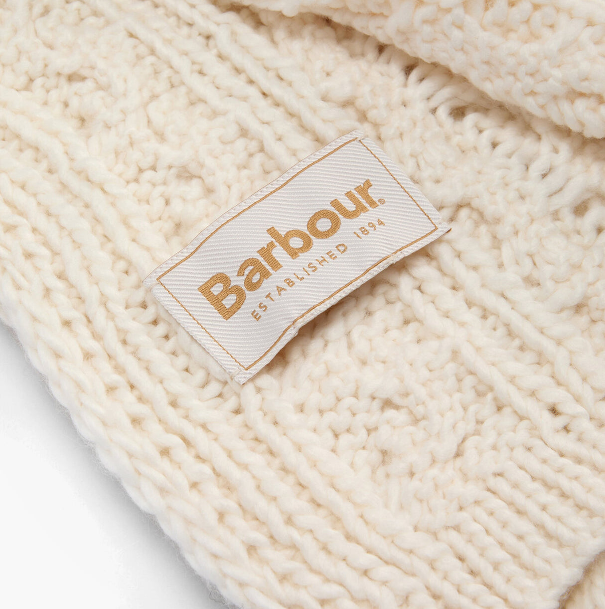 Barbour PENSHAW BEANIE & SCARF Gift Set Womens Cloud