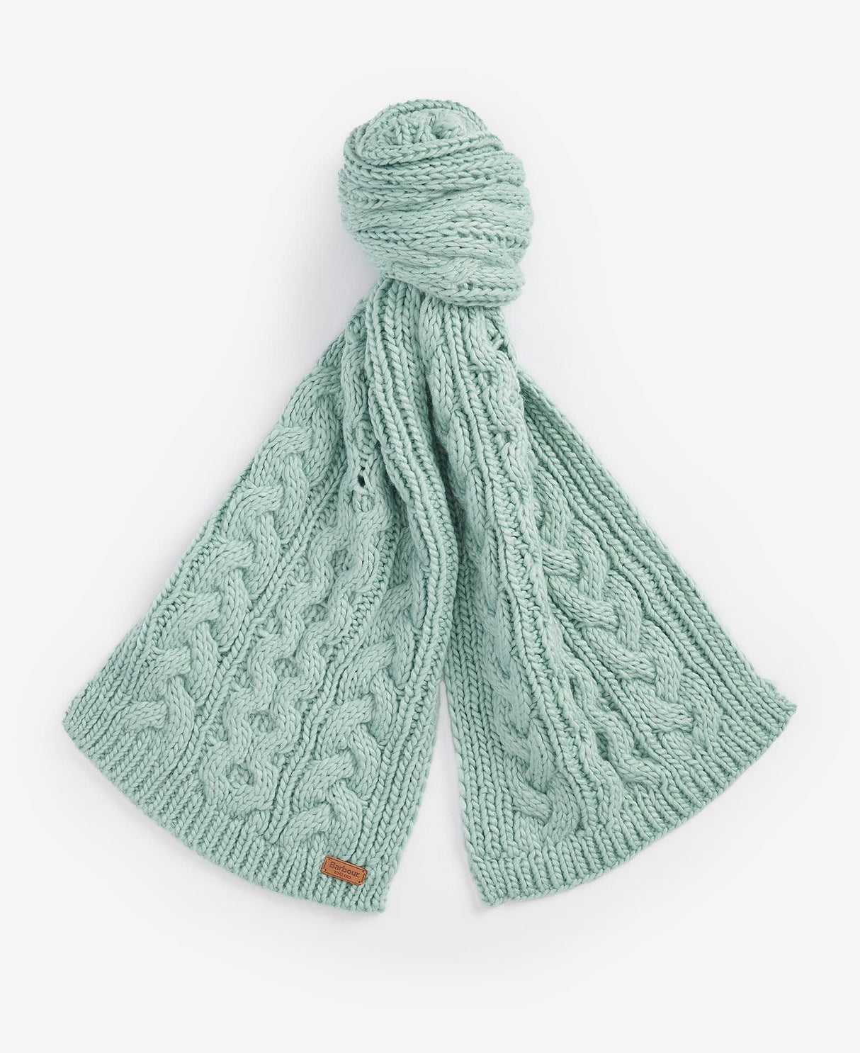 Barbour PENSHAW BEANIE & SCARF Gift Set Womens Soft Mint