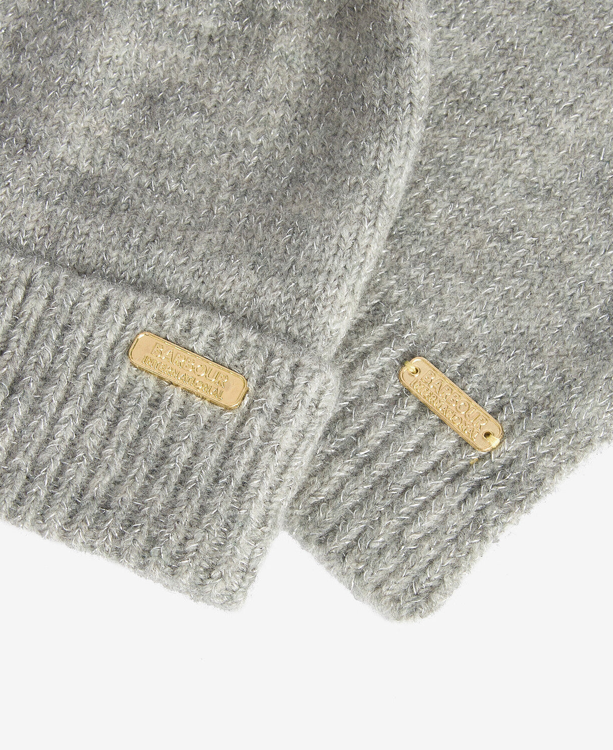 Barbour SPARKLE BEANIE & SCARF Womens Gift Set Grey Marl