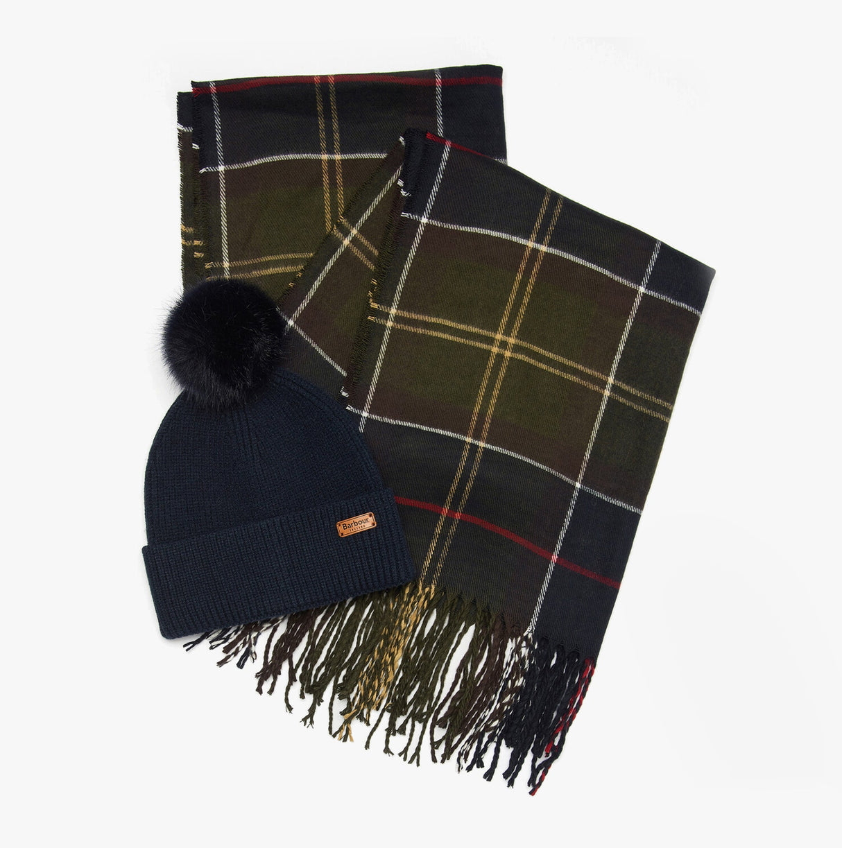 Barbour DOVER BEANIE & HAILES SCARF Womens Gift Set Classic