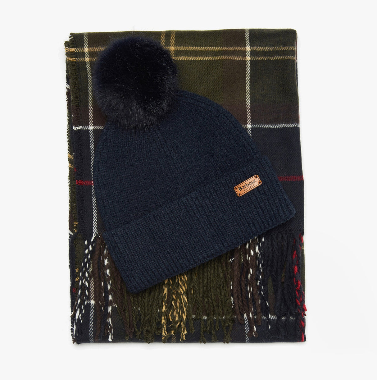 Barbour DOVER BEANIE & HAILES SCARF Womens Gift Set Classic