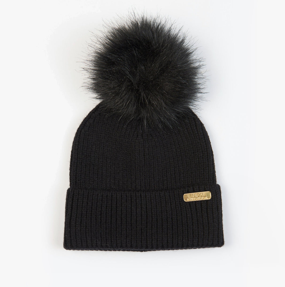 Barbour MALLORY BEANIE & SCARF Womens Gift Set Black