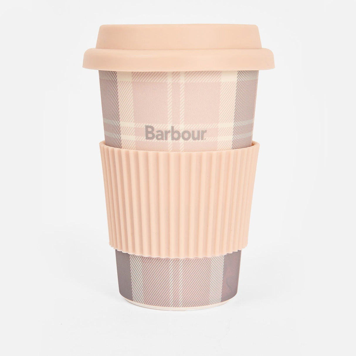Barbour TRAVEL MUG & BEANIE Gift Set Womens Pink/Grey