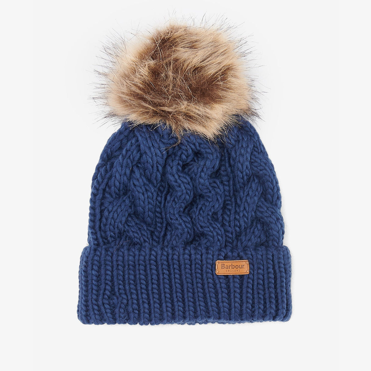 Barbour PENSHAW Womens Pom-Pom Beanie Navy