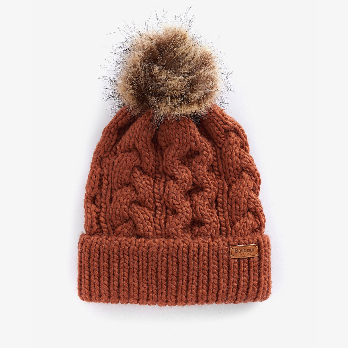 Barbour PENSHAW Womens Pom-Pom Beanie Warm Ginger