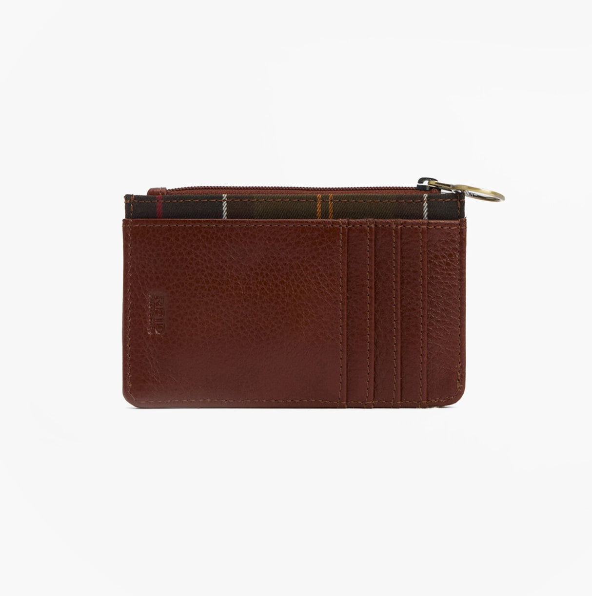 Barbour ALDER LEATHER Card Holder Womens Brown/Classic