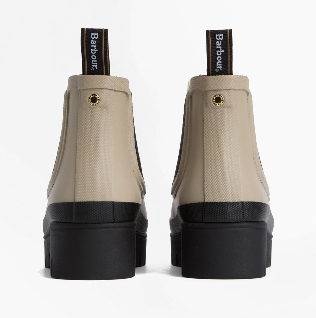 Barbour HALTON Womens Chelsea Wellies Light Sand/Black