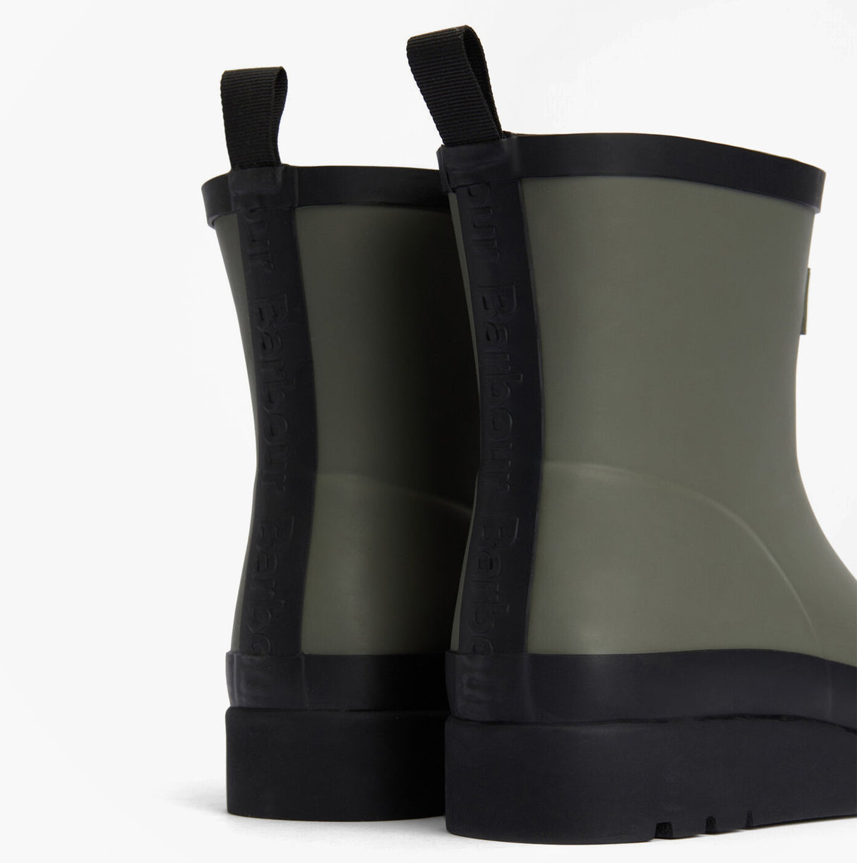 Barbour PORTREE Womens Wedge Wellies Dusky Olive/Black