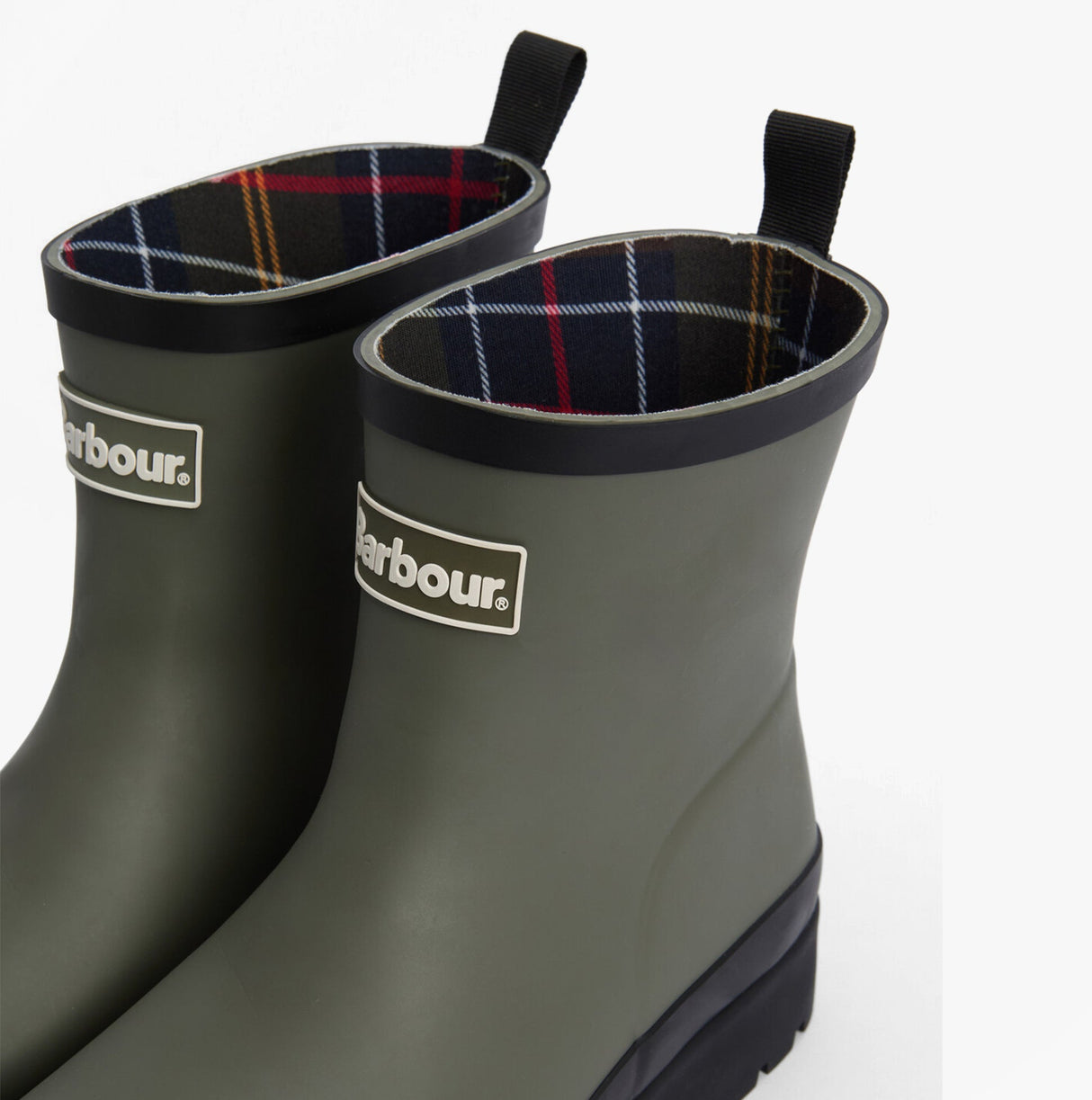 Barbour PORTREE Womens Wedge Wellies Dusky Olive/Black