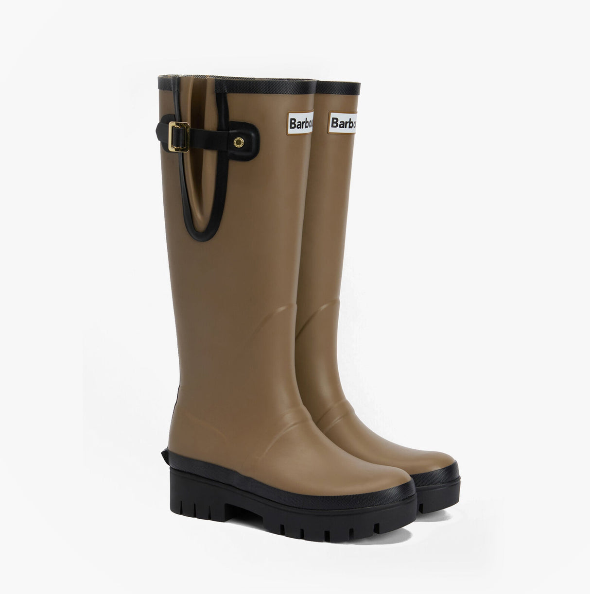 Barbour LEIGHTON Womens Tall Wellies Military Brown/Black