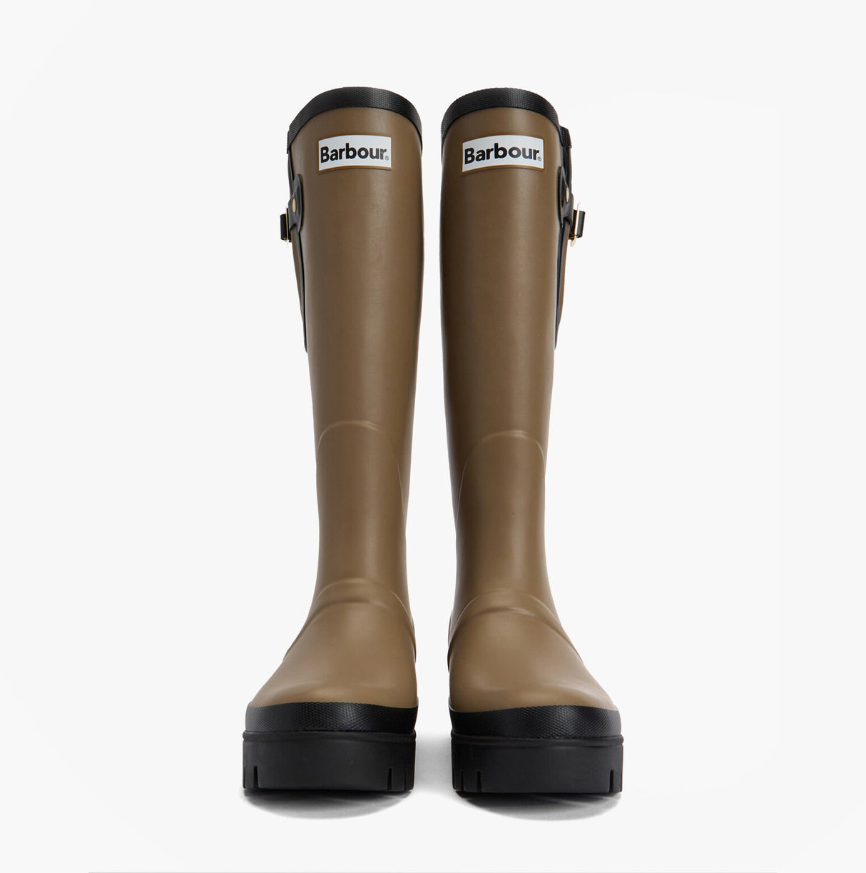 Barbour LEIGHTON Womens Tall Wellies Military Brown/Black