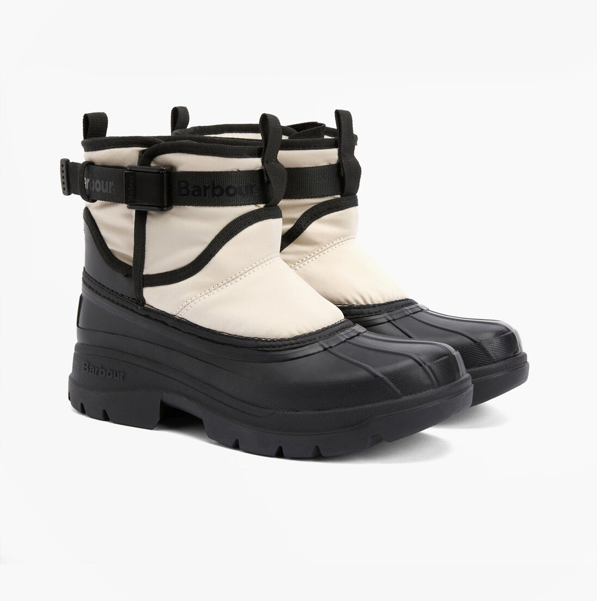 Barbour BRAYBOURN Womens Duck Boot Wellies Beige/Black