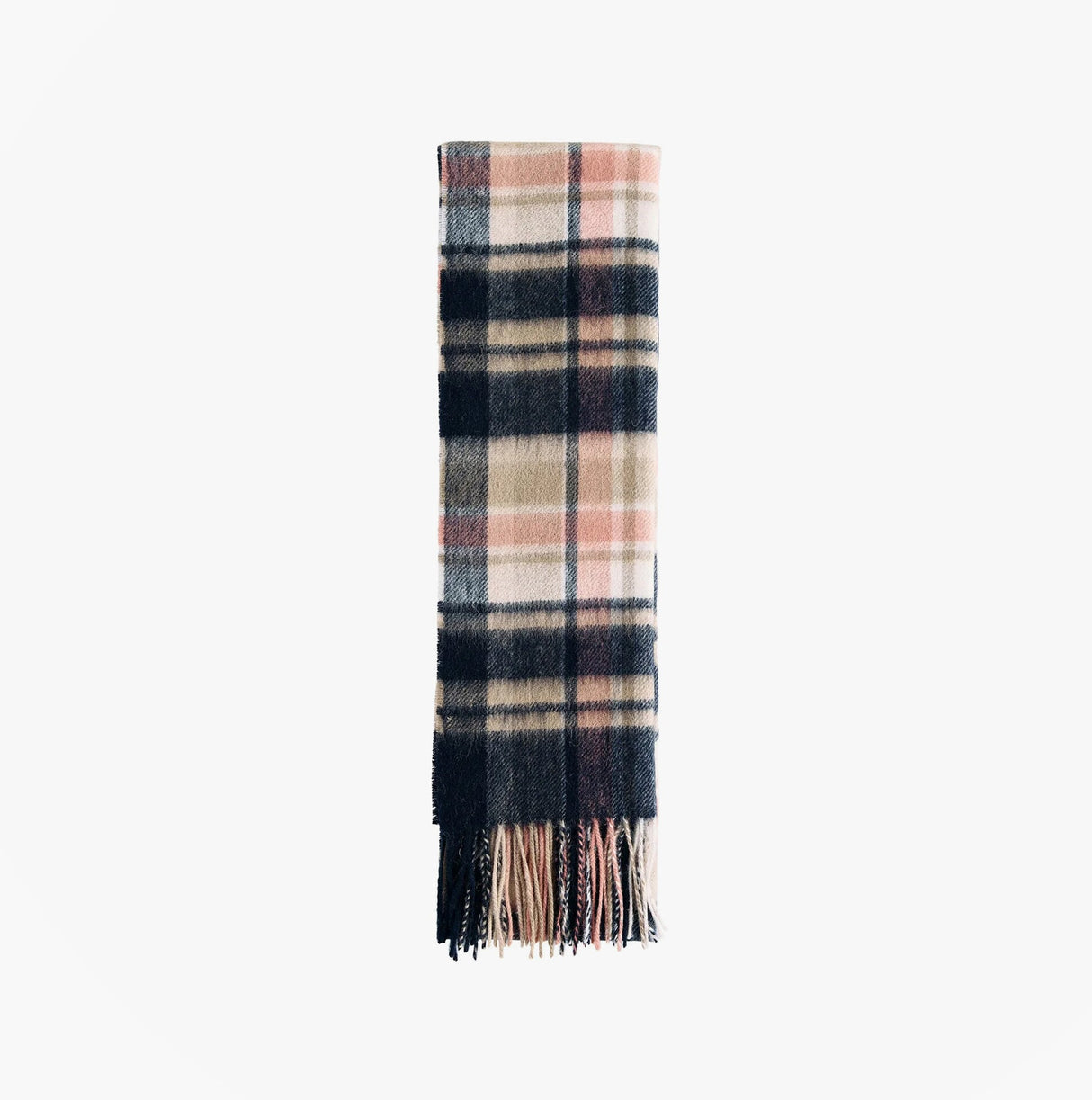 Barbour VINTAGE PLAID Scarf Womens Navy/Pink Rust