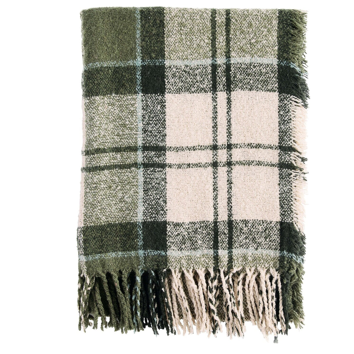 Barbour TARTAN BOUCLE Scarf Womens Ancient Loden