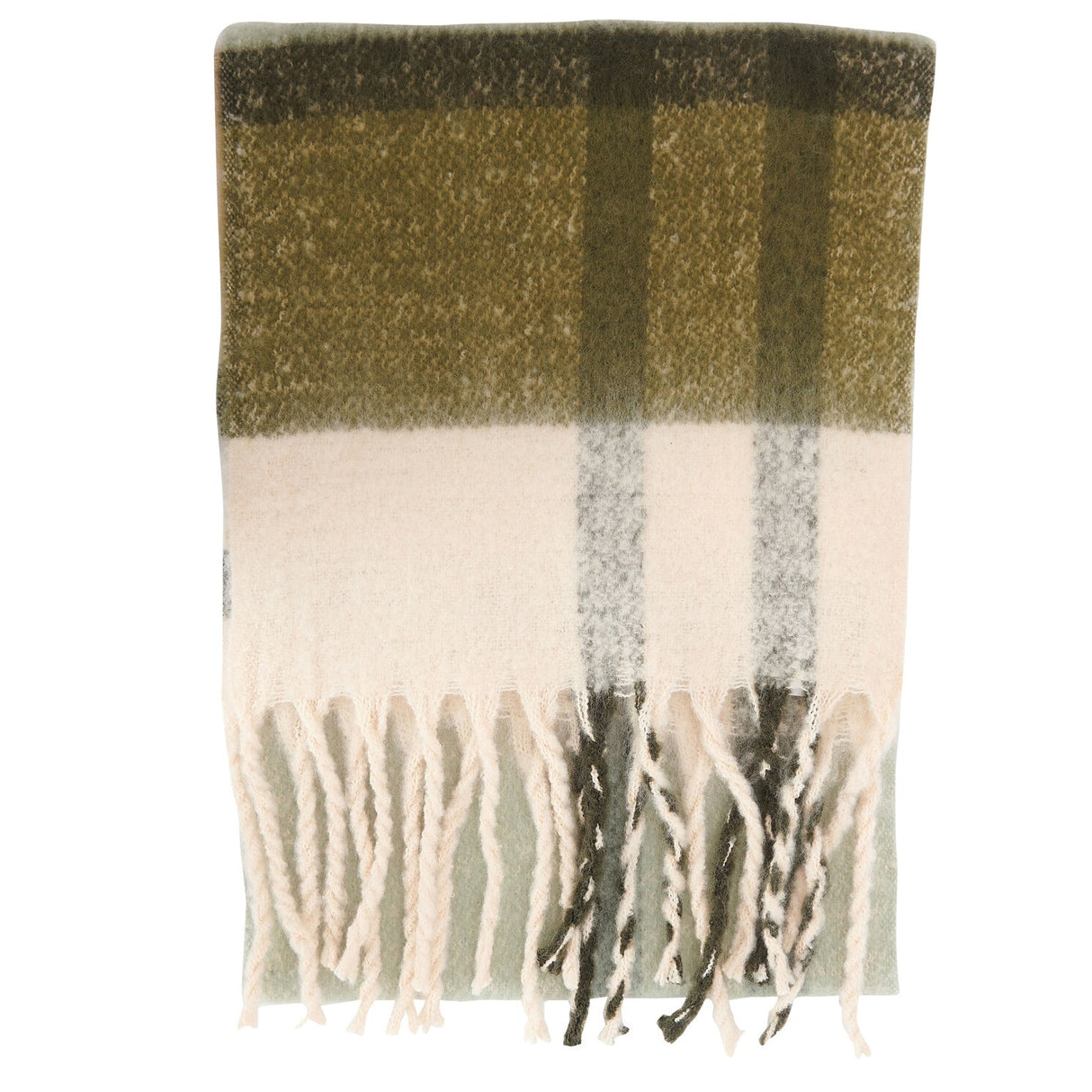 Barbour ISLA TARTAN BOUCLE Scarf Womens Soft Mint