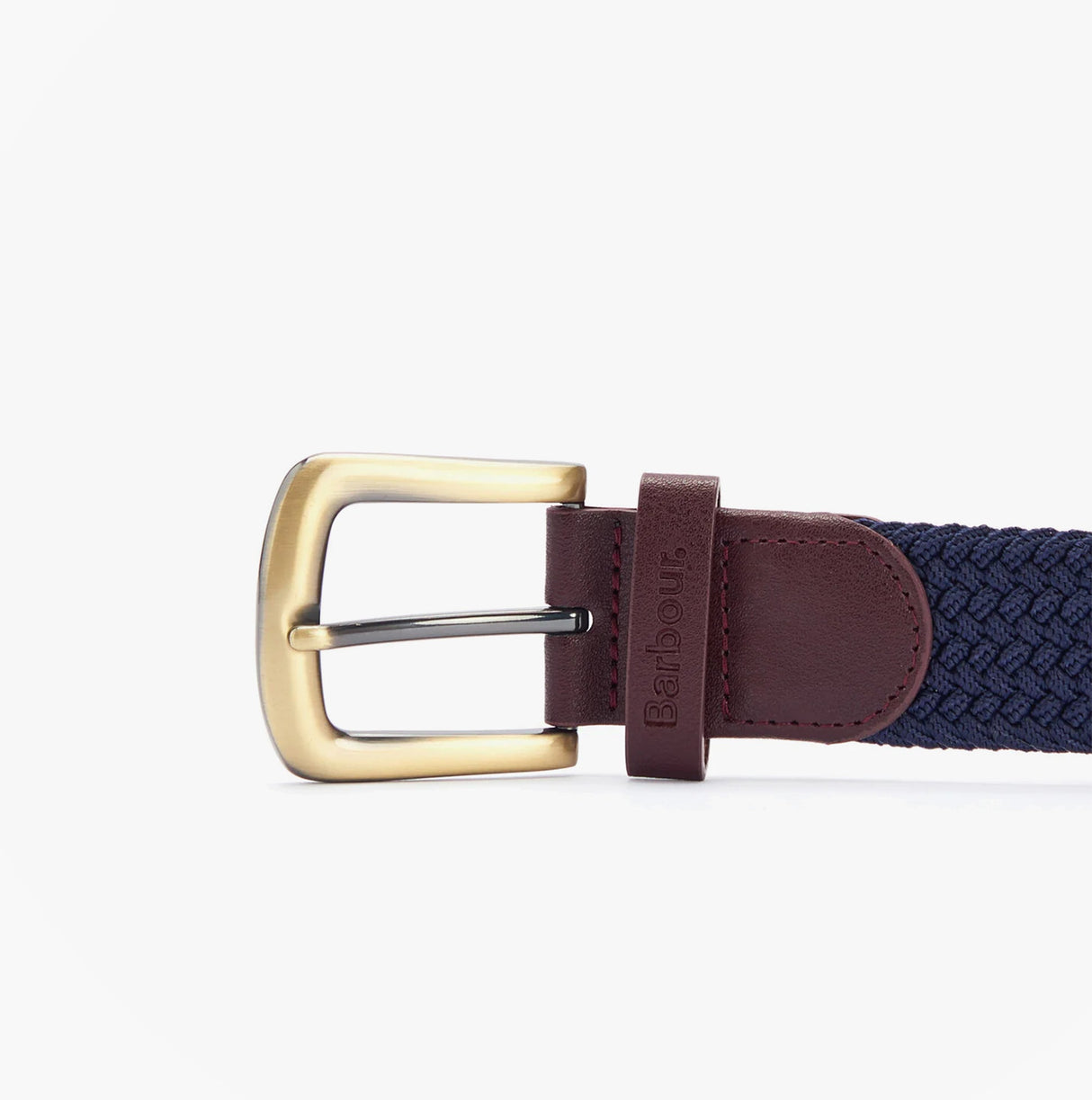 Barbour STRETCH WEBBING Mens Leather Belt Navy
