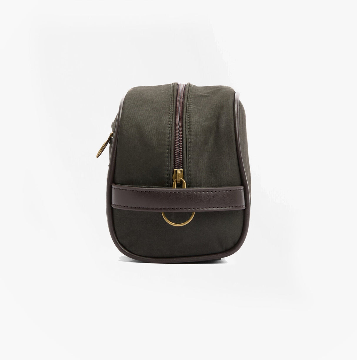 Barbour WAXED Mens Washbag Olive/Beacon