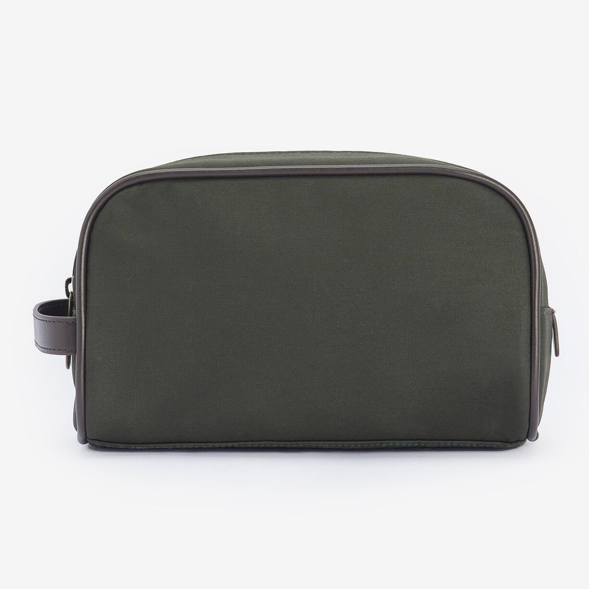 Barbour WAX Mens Wash Bag Olive/Brown
