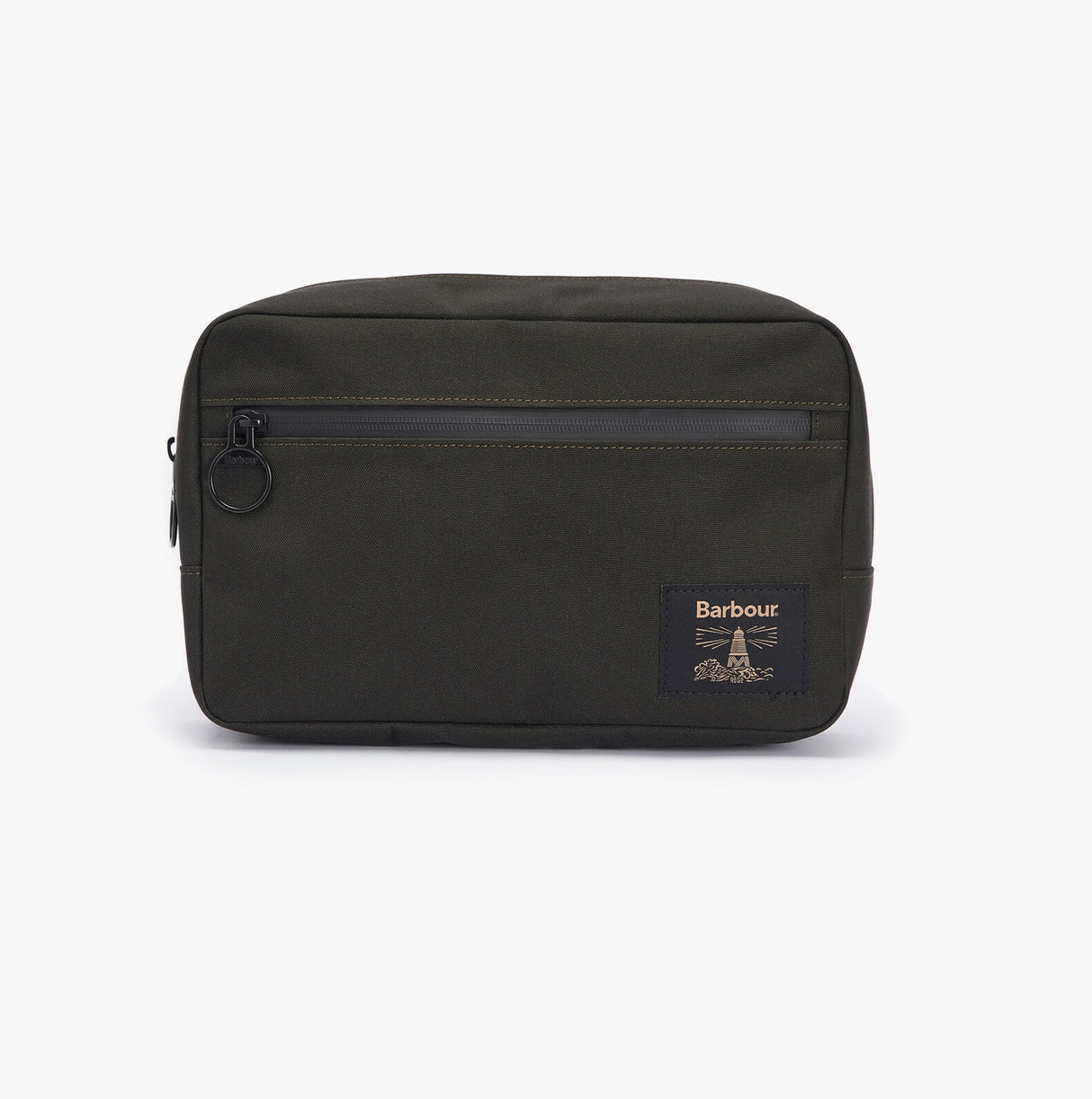 Barbour FIELD CANVAS HANGING Mens Washbag Olive/Black