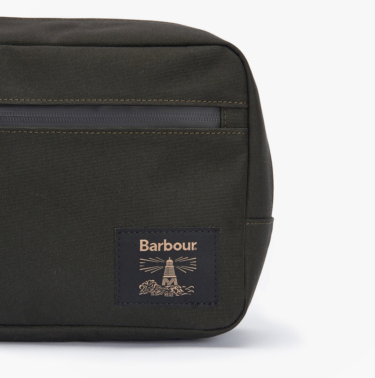 Barbour FIELD CANVAS HANGING Mens Washbag Olive/Black