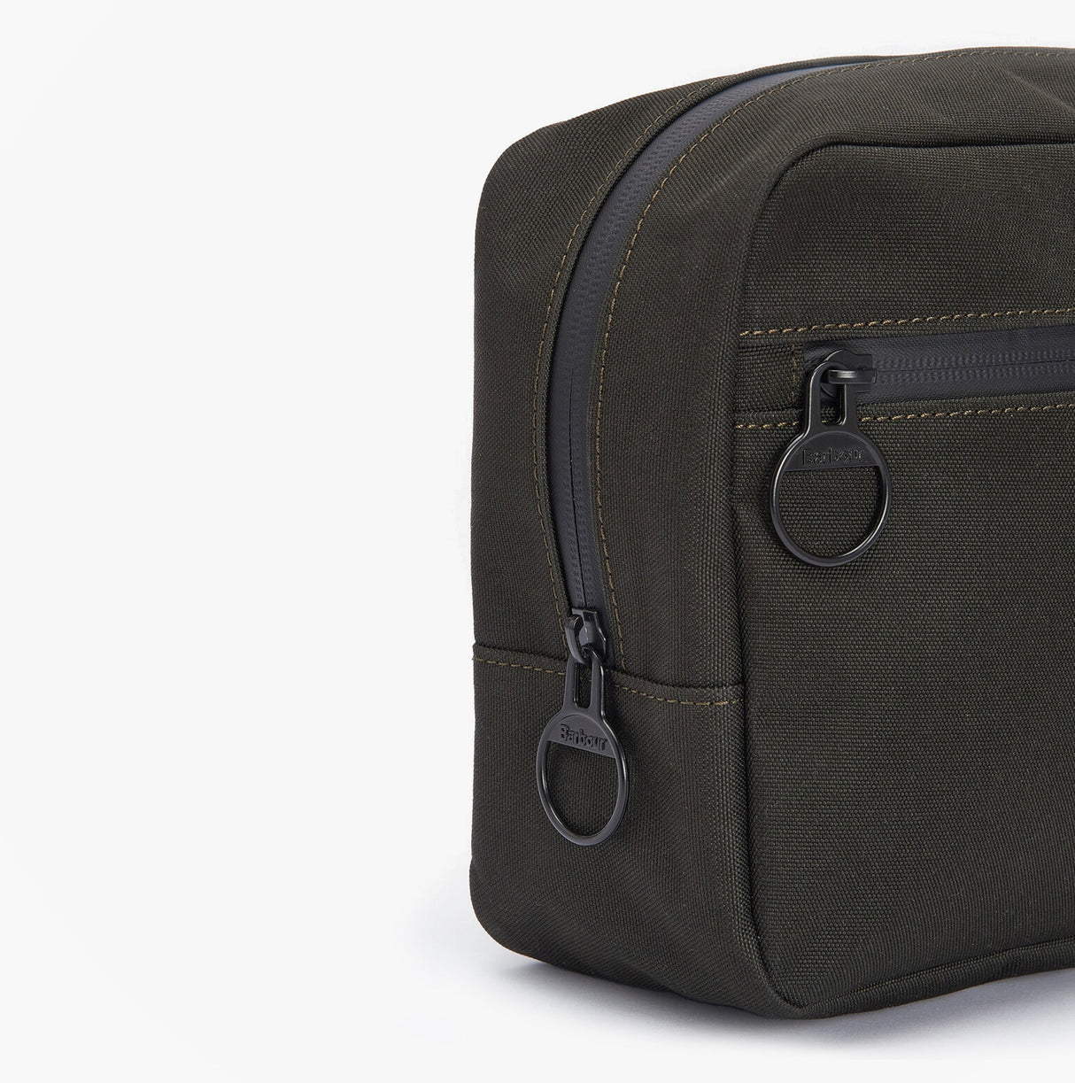 Barbour FIELD CANVAS HANGING Mens Washbag Olive/Black