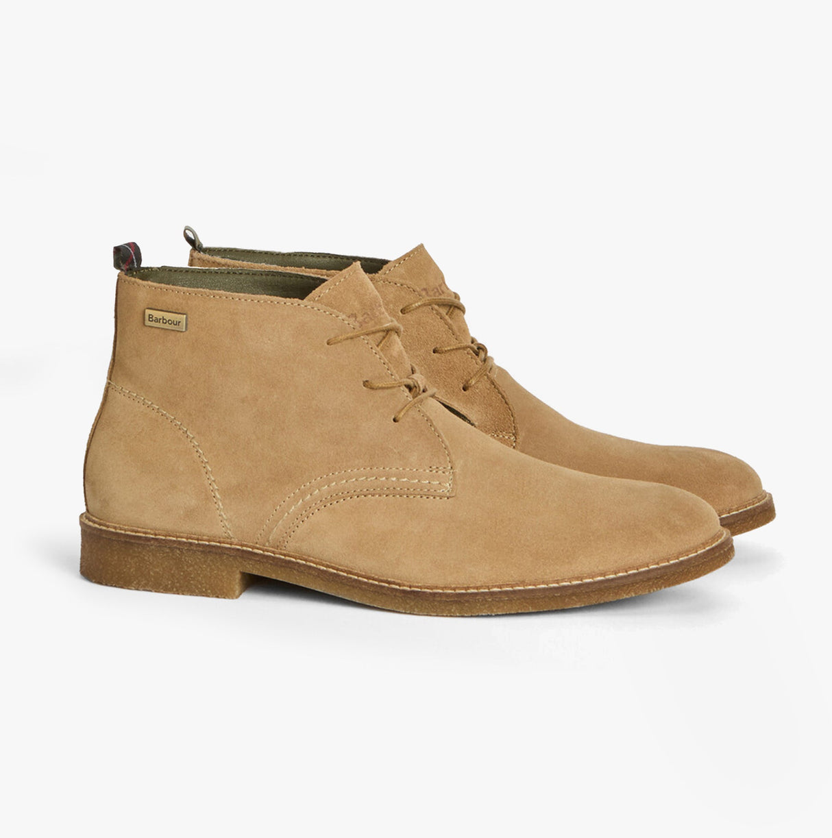 Barbour SONORAN Mens Desert Boots Taupe Suede