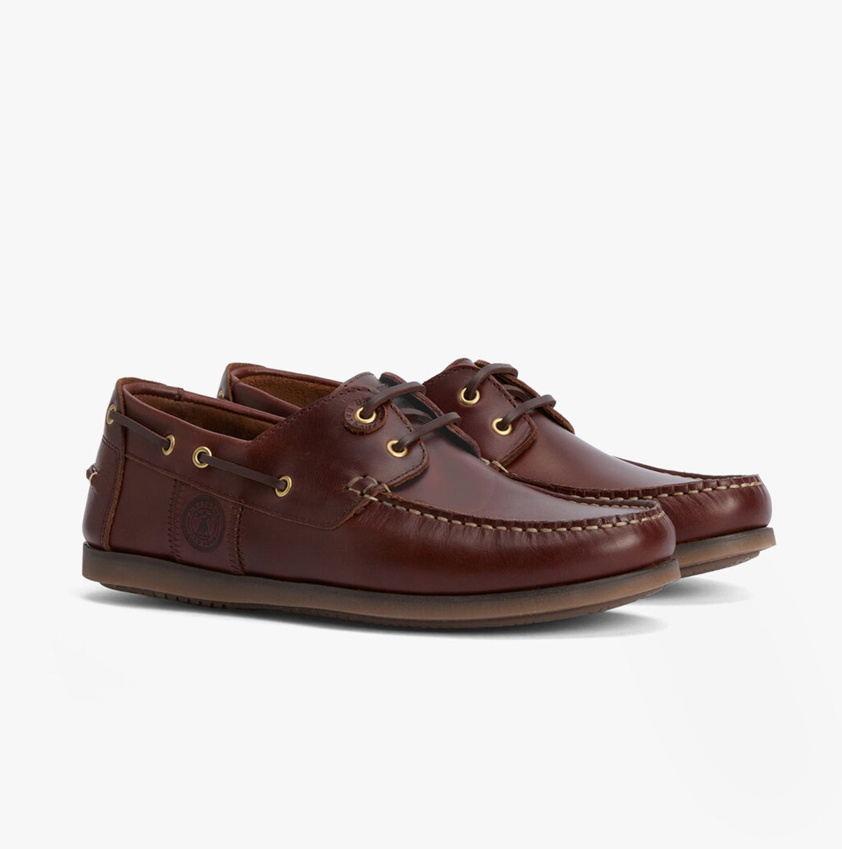 Barbour WAKE Mens Boat Shoes Mahogany