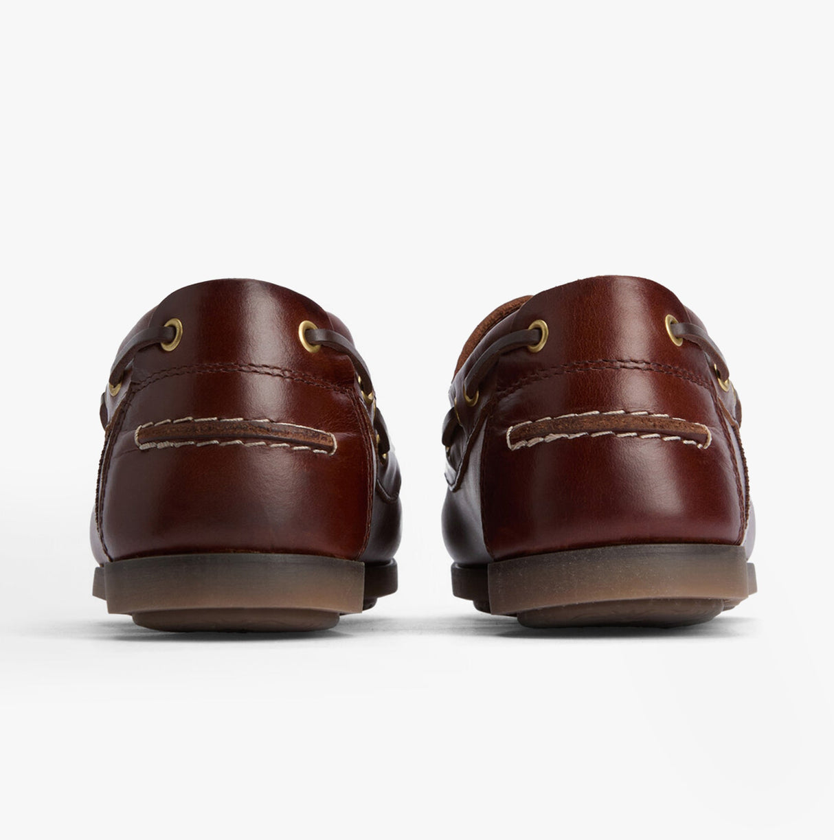 Barbour WAKE Mens Boat Shoes Mahogany