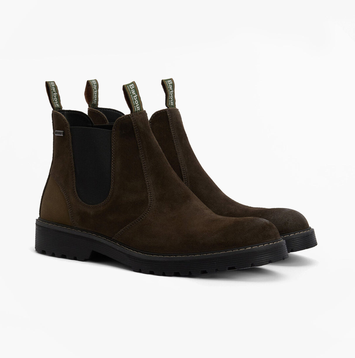 Barbour PATTON Mens Chelsea Boots Oiled Brown Suede
