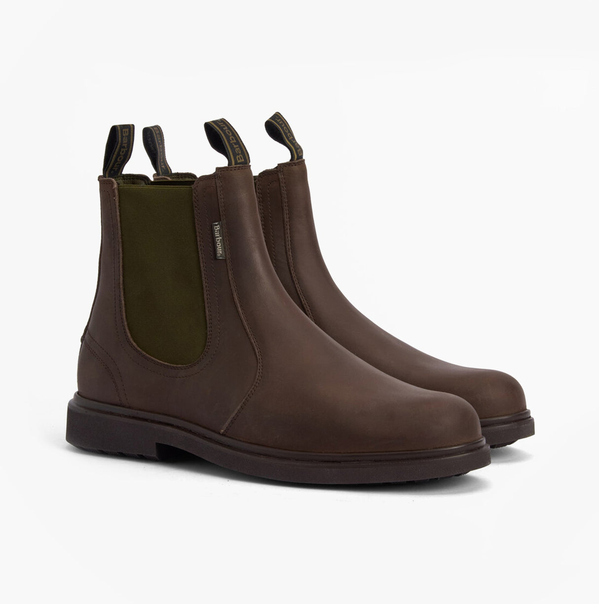Barbour HALE Mens Chelsea Boots Dark Brown